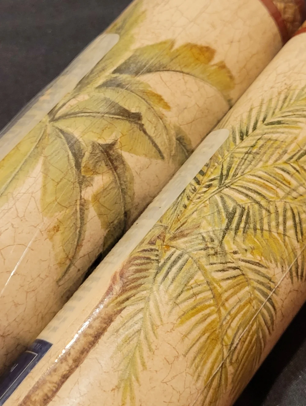 NEW Vintage Village Vinyl Wallpaper Border 5811285 Lot of 3 Rolls Palm Trees